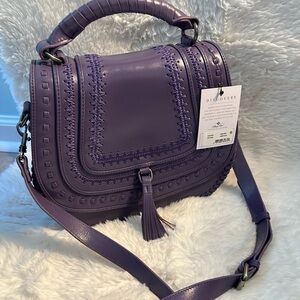 Patricia Nash abruzzo chain stitch saddle bag